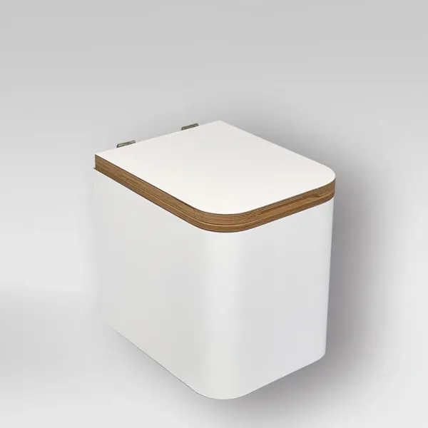 Trelino® Trenntoilette Timber M Korpus: Weiß Einsatz: Anthrazit